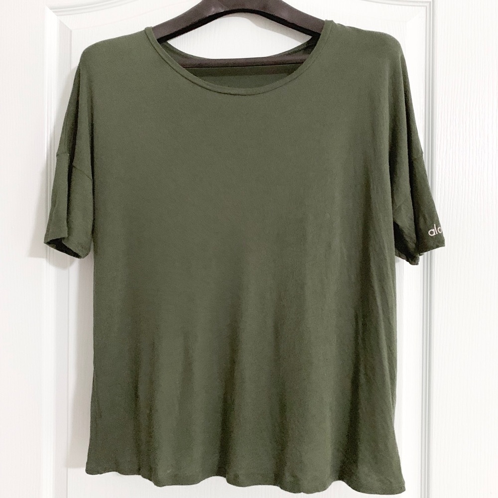 Alo Yoga Falls Short Sleeve Top, Hunter, M